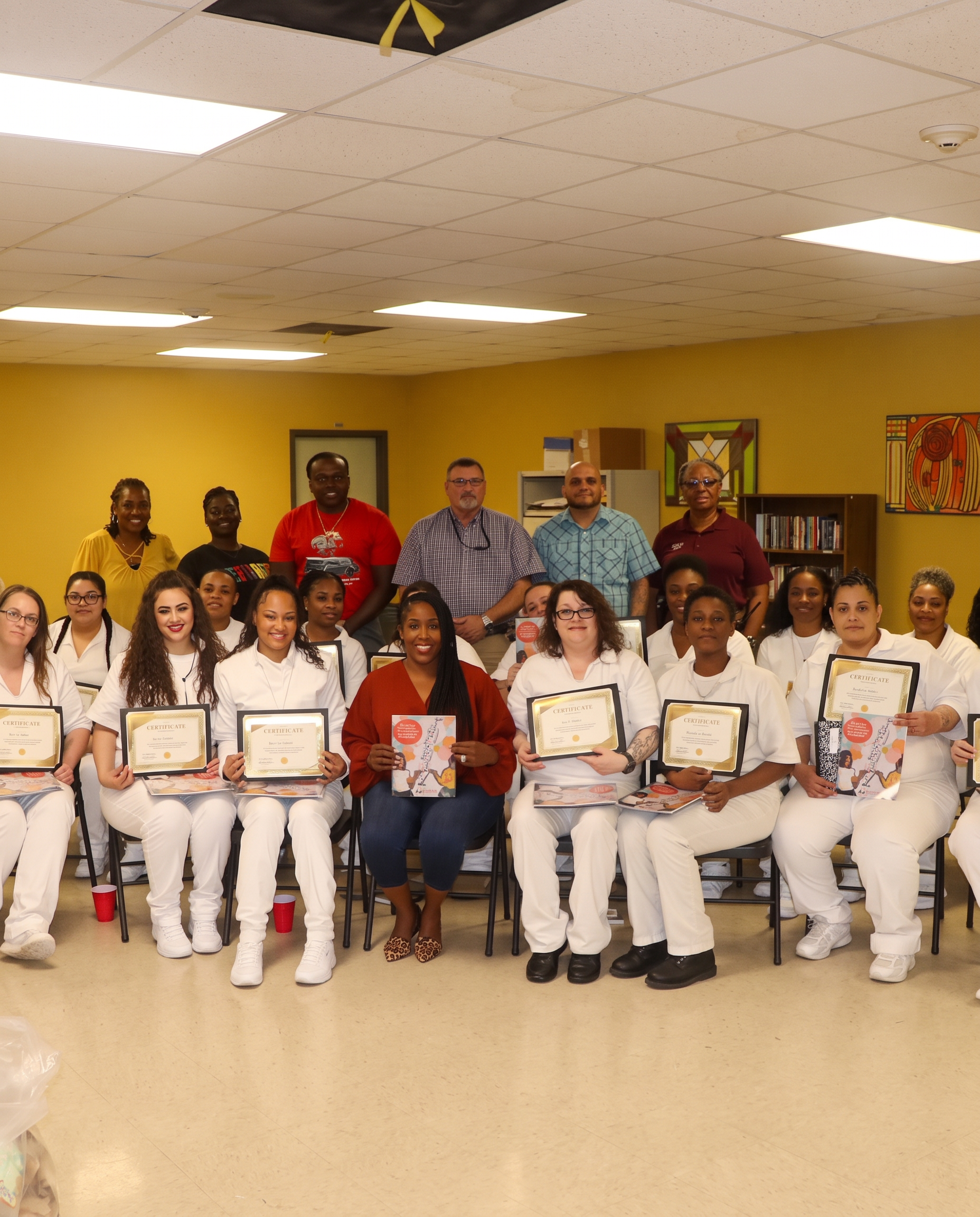 T.H.R.I.V.E. participants at a program completion ceremony